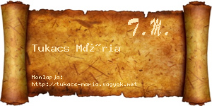 Tukacs Mária névjegykártya