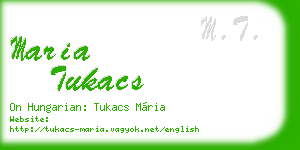 maria tukacs business card